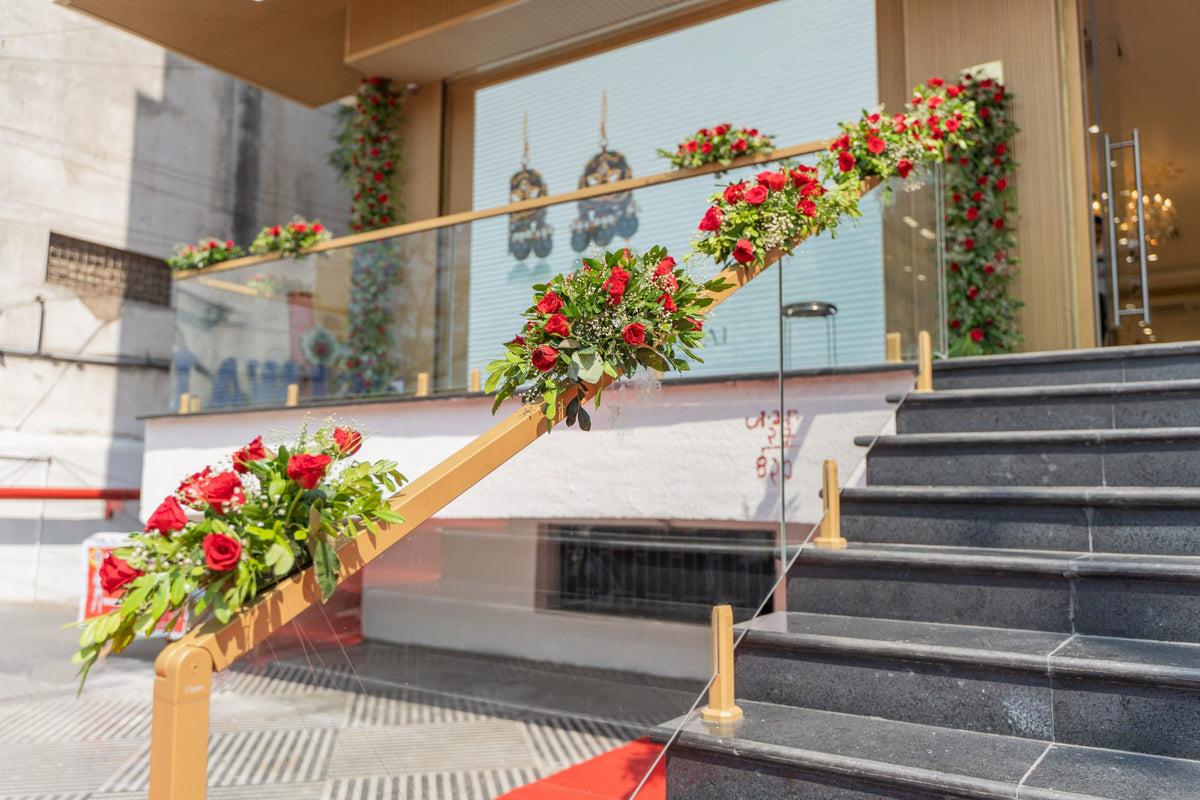 Roses on the stair